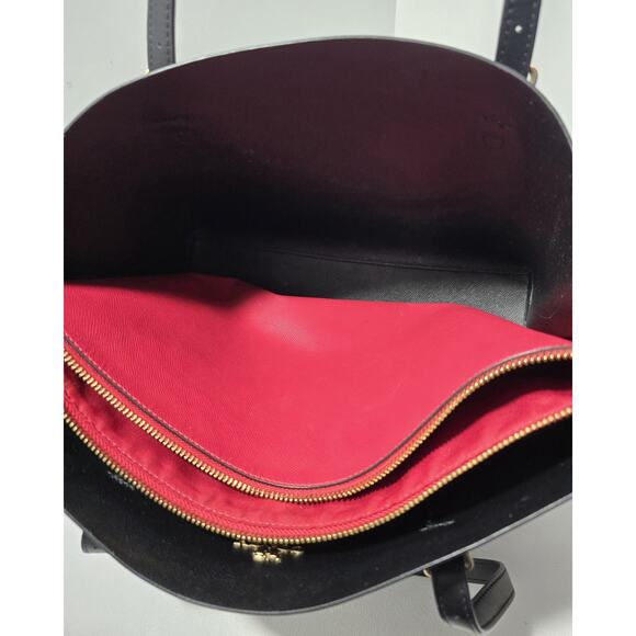 COACH Signature Dark Brown Black Mollie Tote Bag 1665 Pre-Owned - Picture 13 of 16